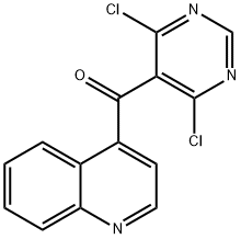 (4,6-Dichloropyrimidin-5-yl)(quinolin-4-yl)methanone 结构式