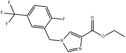1-(2-氟-5-(三氟甲基)苄基)-1H-咪唑-4-羧酸乙酯 结构式