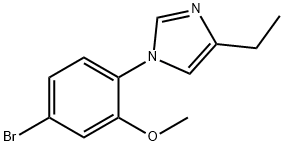 1 - (4 - 溴-2 - 甲氧基苯基)-4 - 乙基- 1H-咪唑 结构式