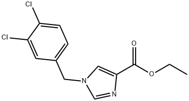 Ethyl 1-(3,4-dichlorobenzyl)-1H-imidazole-4-carboxylate 结构式