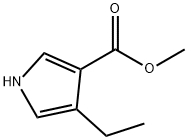 4-Ethyl-1H-pyrrole-3-carboxylic acid Methyl ester 结构式