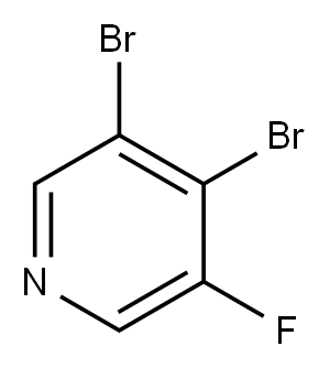 3,4-二溴-5-氟吡啶 结构式