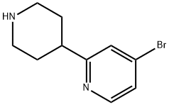4-broMo-2-(piperidin-4-yl)pyridine 结构式