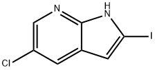 5-氯-2-碘-1H-吡咯并[2,3-B]吡啶 结构式