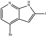 4-溴-2-碘-7-氮杂吲哚 结构式