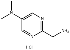 2-(Aminomethyl)-N,N-dimethylpyrimidin-5-amine hydrochloride 结构式