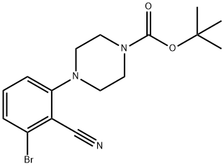 tert-Butyl 4-(3-bromo-2-cyanophenyl)-piperazine-1-carboxylate 结构式