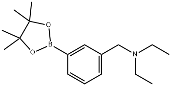 N-乙基-N-(3-(4,4,5,5-四甲基-1,3,2-二噁硼戊环-2-基)苯甲基)乙胺 结构式