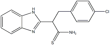 2-(1H-1,3-Benzodiazol-2-yl)-3-(4-chlorophenyl)propanethioamide 结构式