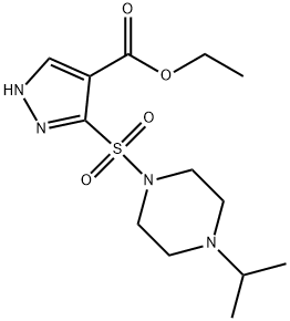 Ethyl3-[(4-isopropylpiperazin-1-yl)sulfonyl]-1H-pyrazole-4-carboxylate 结构式