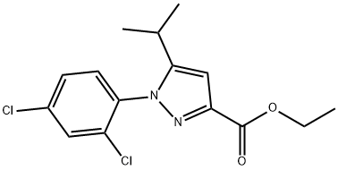 1-(2,4-DICHLORO-PHENYL)-5-ISOPROPYL-1H-PYRAZOLE-3-CARBOXYLIC ACID ETHYL ESTER 结构式