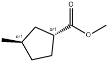 Cyclopentanecarboxylic acid, 3-methyl-, methyl ester, trans- (9CI) 结构式