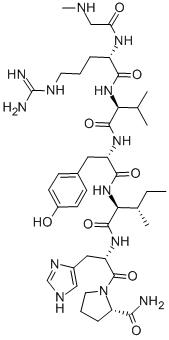 (SAR1)-ANGIOTENSIN I/II (1-7) AMIDE 结构式