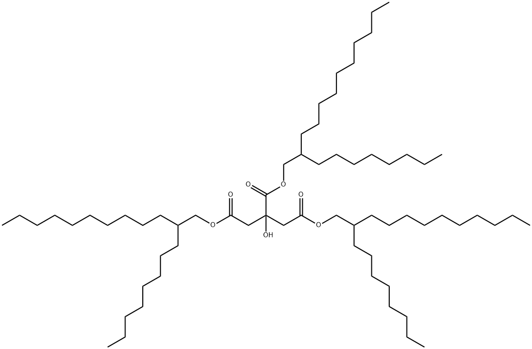 三(辛基十二烷醇)柠檬酸酯 结构式