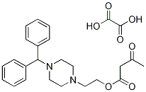 乙酰乙酸[2-(4-二苯甲基-1-哌嗪基)]乙酯草酸盐 结构式