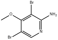 3,5-二溴-4-甲氧基吡啶-2-胺 结构式