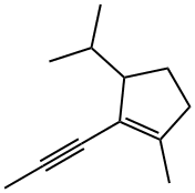 Cyclopentene, 1-methyl-3-(1-methylethyl)-2-(1-propynyl)- (9CI) 结构式