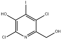 2,5-二氯-6-(羟甲基)-4-碘吡啶-3-醇 结构式