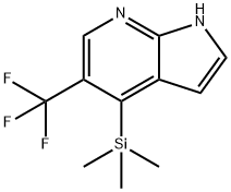 5-(三氟甲基)-4-(三甲基甲硅烷基)-7H-吡咯并[2,3-B]吡啶 结构式