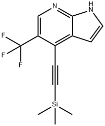 5-(三氟甲基)-4-((三甲基甲硅烷基)乙炔基)-7H-吡咯并[2,3-B]吡啶 结构式