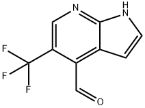 5-(TRIFLUOROMETHYL)-1H-PYRROLO[2,3-B]PYRIDINE-4-CARBALDEHYDE 结构式