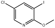 5-氯-3-碘-2-甲氧基吡啶 结构式