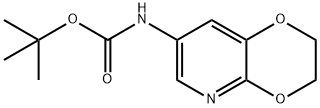 (2,3-二氢-[1,4]二噁英[2,3-B]吡啶-7-基)氨基甲酸叔丁酯 结构式