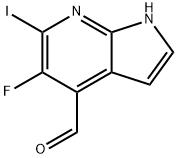 5-FLUORO-6-IODO-1H-PYRROLO[2,3-B]PYRIDINE-4-CARBALDEHYDE 结构式