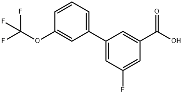 5-Fluoro-3-(3-trifluoromethoxyphenyl)benzoic acid 结构式