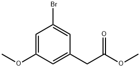 Benzeneacetic acid, 3-bromo-5-methoxy-, methyl ester 结构式