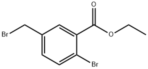 2-溴-5-(溴甲基)苯甲酸乙酯 结构式