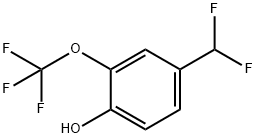 4-(二氟甲基)-2-(三氟甲氧基)苯酚 结构式