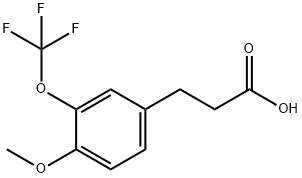 3-(4-甲氧基-3-(三氟甲氧基)苯基)丙酸 结构式
