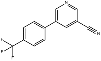 5-(4-(三氟甲基)苯基)烟腈 结构式