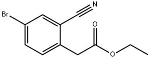 4-BROMO-2-CYANO-BENZENEACETIC ACID ETHYL ESTER 结构式