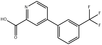 4-[3-(三氟甲基)苯基]吡啶-2-羧酸 结构式