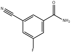 3-氰基-5-氟苯甲酰胺 结构式