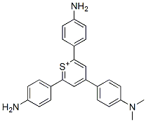 2,6-bis(4-aminophenyl)-4-(4-(dimethylamino)phenyl)thiopyrylium 结构式