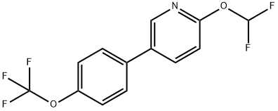 2-(二氟甲氧基)-5-(4-(三氟甲氧基)苯基)吡啶 结构式