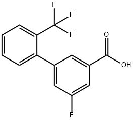 5-Fluoro-3-(2-trifluoromethylphenyl)benzoic acid 结构式