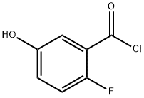 2-氟-5-羟基苯甲酰氯 结构式