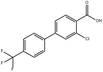 3-氯-4'-(三氟甲基)-[1,1'-联苯]-4-羧酸 结构式