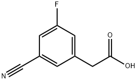 Benzeneacetic acid, 3-cyano-5-fluoro- 结构式
