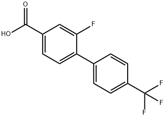 2-氟-4'-(三氟甲基)-[1,1'-联苯]-4-羧酸 结构式