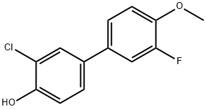 2-氯-4-(3-氟-4-甲氧基苯基)苯酚 结构式