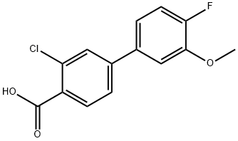 2-氯-4-(4-氟-3-甲氧基苯基)苯甲酸 结构式