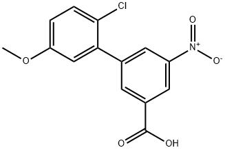 3-(2-氯-5-甲氧基苯基)-5-硝基苯甲酸 结构式