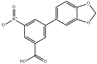 3-(3,4-Methylenedioxyphenyl)-5-nitrobenzoic acid 结构式
