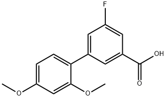 5-Fluoro-2',4'-diMethoxy-[1,1'-biphenyl]-3-carboxylic acid 结构式