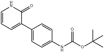 (4-(2-羟基吡啶-3-基)苯基)氨基甲酸叔丁酯 结构式